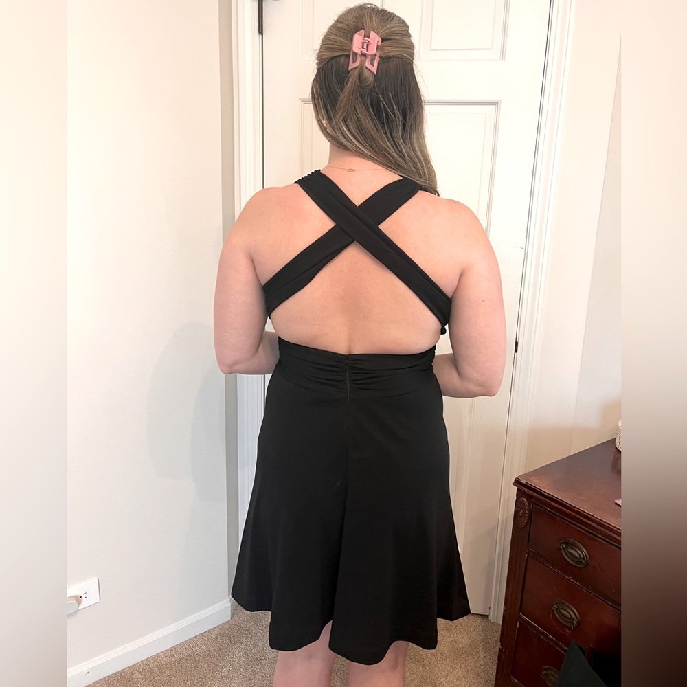 White House Black Market Black cocktail dress- size 8